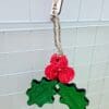 Christmas Leaf and Rattan Ball Rabbit Hanging Cage Treats, Chinchilla Treat, Hamster Treat, Guinea Pig Treat and Small Animal