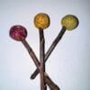 Timothy Hay Floral Grass Ball and Apple Stick Lollipop Toy Treat. Rabbit Treat, Chinchilla Treat, Hamster Treat, Guinea Pig Treat