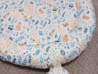 Bunny Shaped Flop and Loaf Rabbit Bed Lounger and Pillow Cuddle Cushion for Bunny Rabbits.