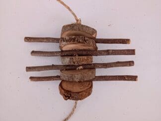 Apple Coins, Branch Stick Twig and Seagrass Twist for Rabbit, Chinchilla, Hamster, Guinea Pig and Small Animals.