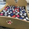 Elevated Rabbits Heart and Footprint Design Wooden Pet Bed with Detachable Portable Parts for Indoor and Outdoor Use