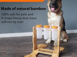 Interactive Wooden Dog Snack Dispenser Feeder Puzzle Toy